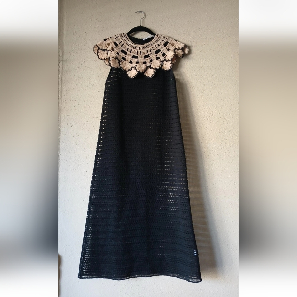 Zara Crochet Midi Dress Size XS